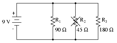 circuit pur rezistiv paralel; deschiderea rezistenţei 00102.png