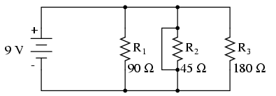 circuit pur rezistiv paralel; şuntarea rezistorului 00103.png