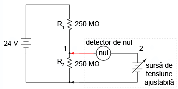 măsurarea căderii de tensiune din circuit cu ajutorul unui detector de nul 00159.png