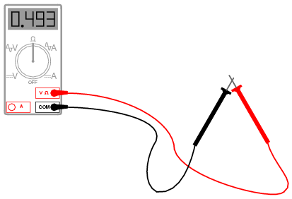 multimetru digital; atingerea sondelor între ele 00346.png