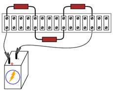 regletă de conexiuni; circuit serie 00450.png