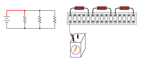 regletă de conexiuni; circuit paralel 00453.png