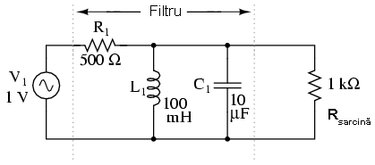 filtrul trece-bandă rezonant în configuraţie LC paralel 02125.png