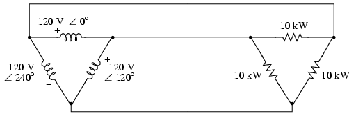 circuit electric trifazat utilizând un sistem de alimentare în configuraţie triunghi (delta) 02199.png
