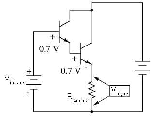 amplificator cu tranzistori în configuraţie Darlington 03109.png