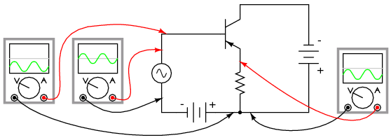configuraţia amplificatorului cu tranzistor de tip PNP în conexiune colector comun; 03113.png