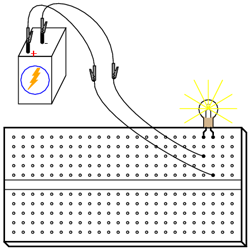 circuit electric pe o placă de test 05052.png