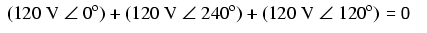 suma tensiunilor surselor de alimentare a unui sistem trifazat în configuraţie stea, este egală cu zero 12116.png