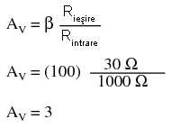 ecuaţia amplificării în tensiune a amplificatorului în conexiune emitor comun 13017.png